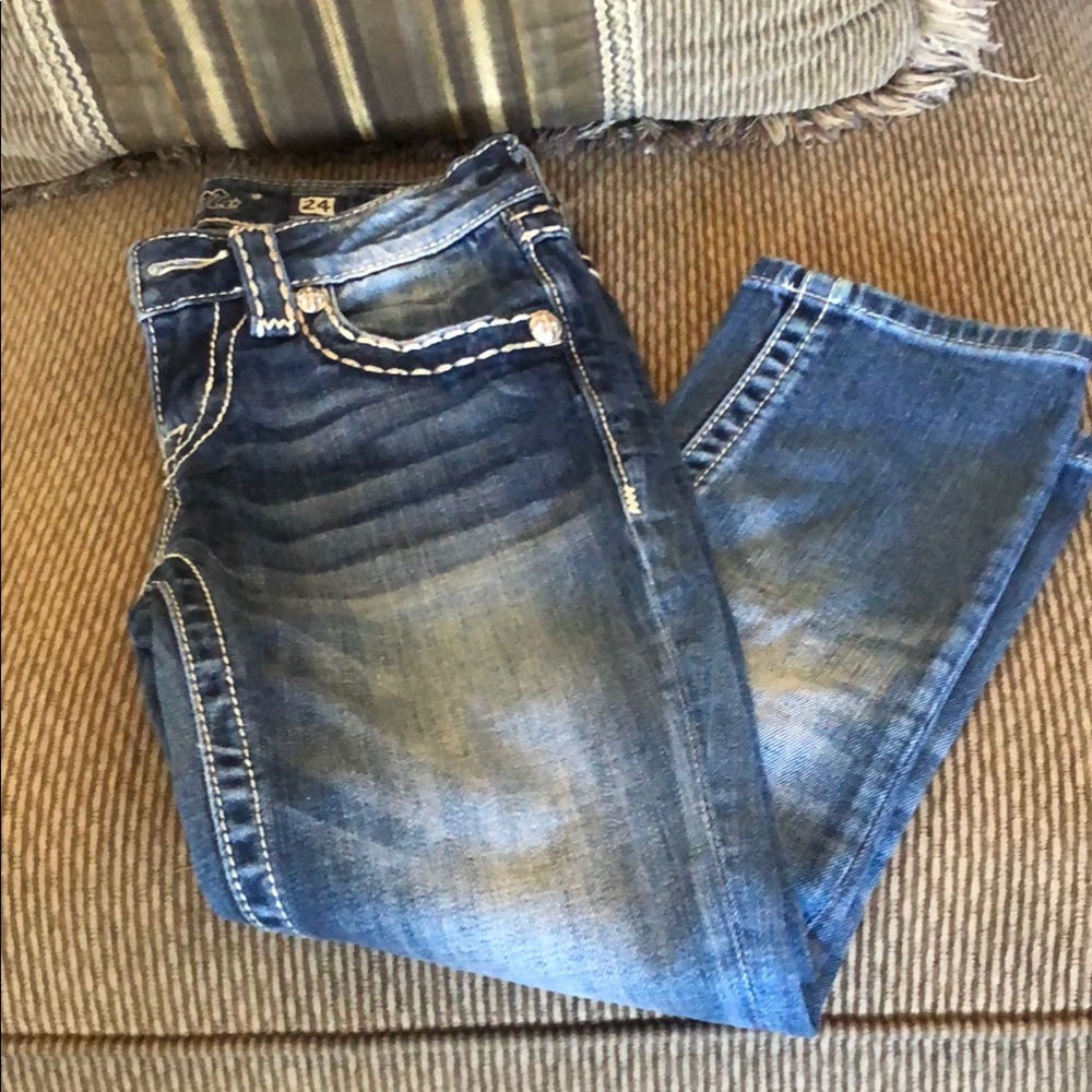 Miss Me Dark Blue Ankle Jeans